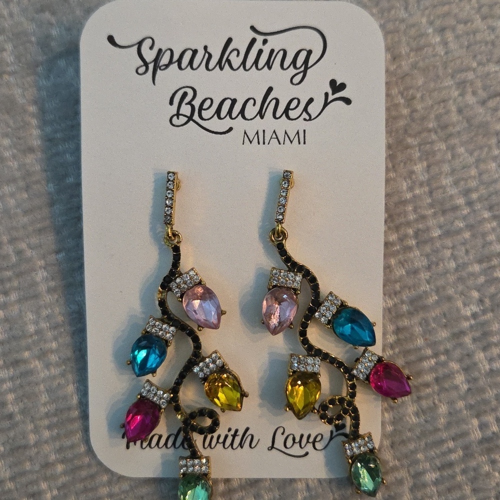 Christmas Lights Earrings - Picture 1 of 3